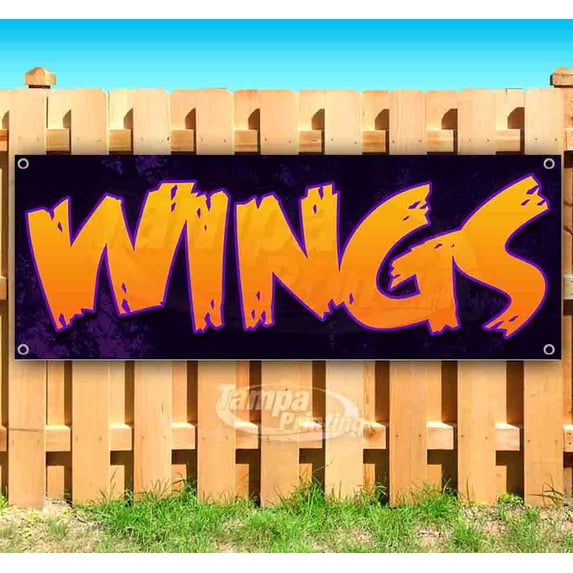 Wings 13 oz Vinyl Banner With Metal Grommets