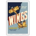 thumbnail image 1 of Wings - An Epic of the Air - Starring Clara Bow and Gary Cooper - First Oscar Winner for Best Picture - Vintage Film Movie Poster c.1927 - Master Art Print (Unframed) 12in x 18in, 1 of 4