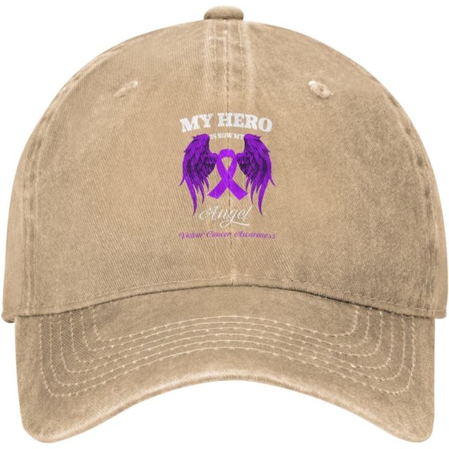 Wings Angel Vulvar Cancer Awareness Baseball Caps Demin Hat Vintage