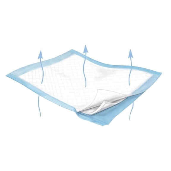 Wings Breathable Plus Low Air Loss Underpad Disposable Fluff / Polymer Heavy Absorbency ''30 X 36 Inch, Case of 60''