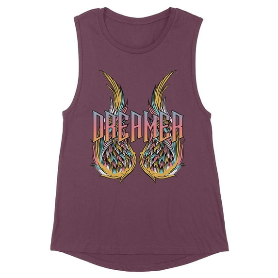 Wings Dreamer Women's Muscle Tank X-Large Shiraz