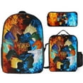 thumbnail image 1 of Wings of Fire Backpack Set 3-in-1, Backpack with Lunch Bag And Pencil Case, Large Capacity Book Bag with Lunch Box And Pencil Case Pouch, 17 Inch, 1 of 9