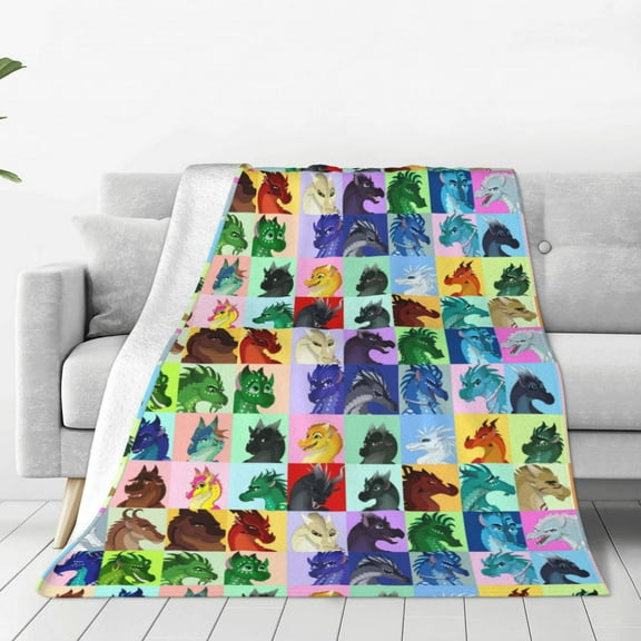 Wings of Fire Dragon Throw Blanket Couch Bed Sofa Soft Lightweight Warm Cozy Flannel Fleece Bed Blanket For Kids Adults Gift Multiple Sizes Available 40"X30"