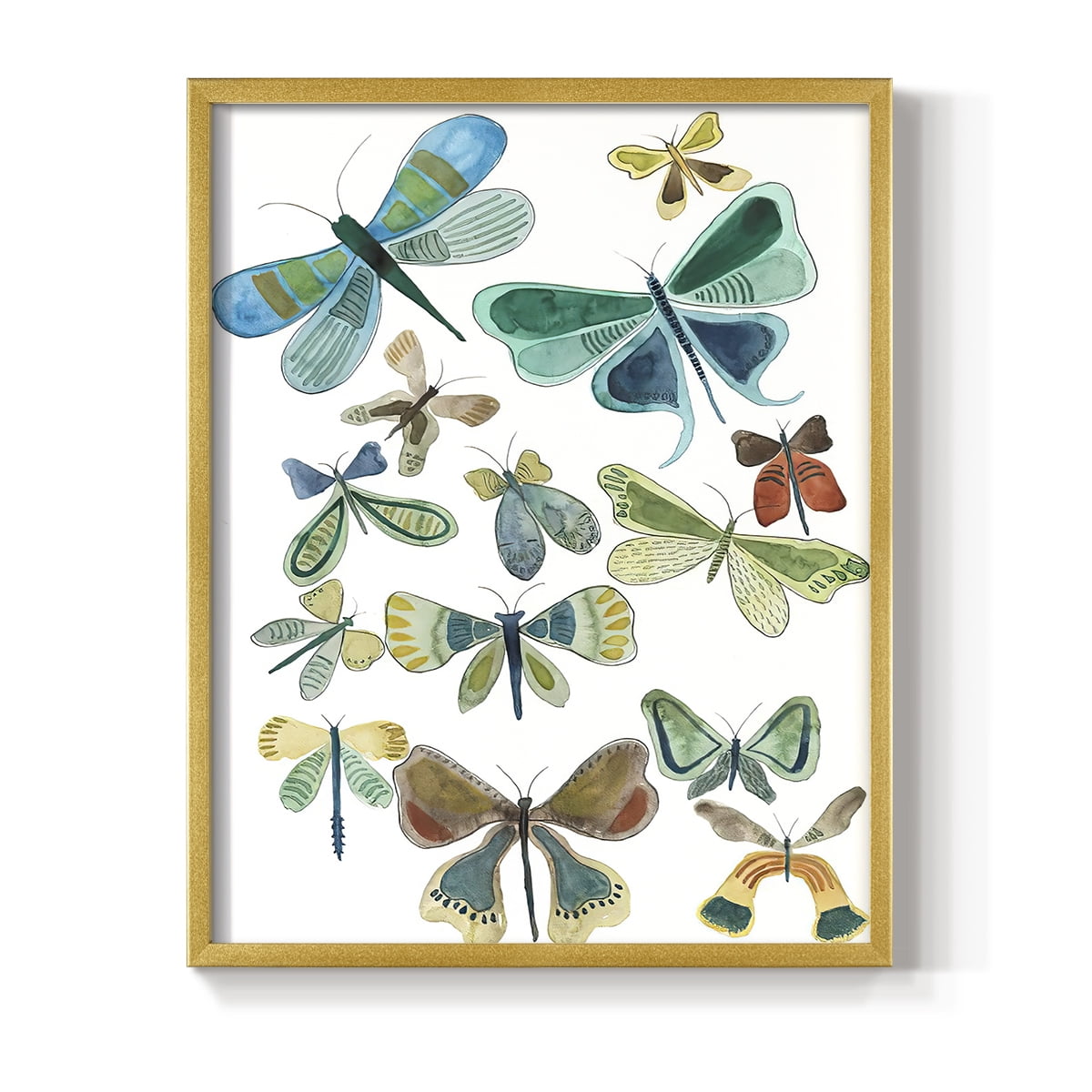 Wings Galore I Framed Print - Solid Wood in Single Picture Frame Solid Wood 2 Framed Print