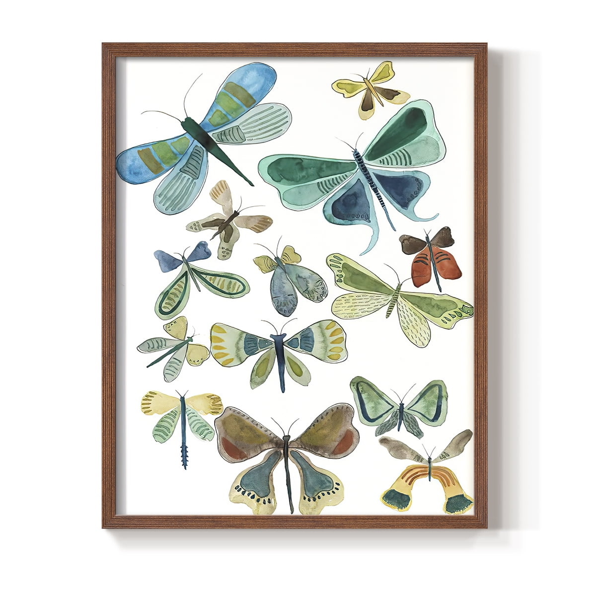 Wings Galore I Framed Print - Solid Wood in Single Picture Frame Solid Wood 2 Framed Print