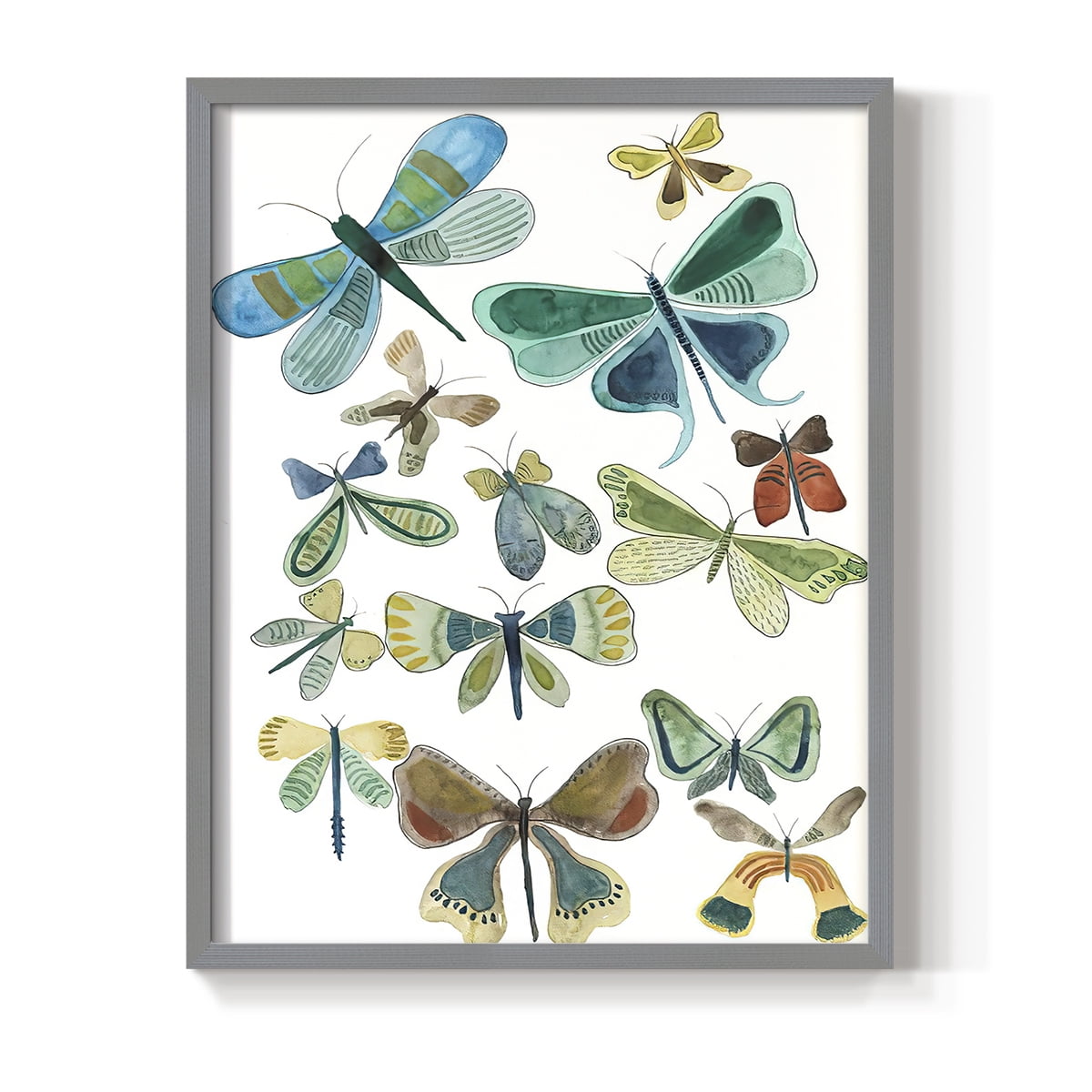Wings Galore I Framed Print - Solid Wood in Single Picture Frame Solid Wood 2 Framed Print