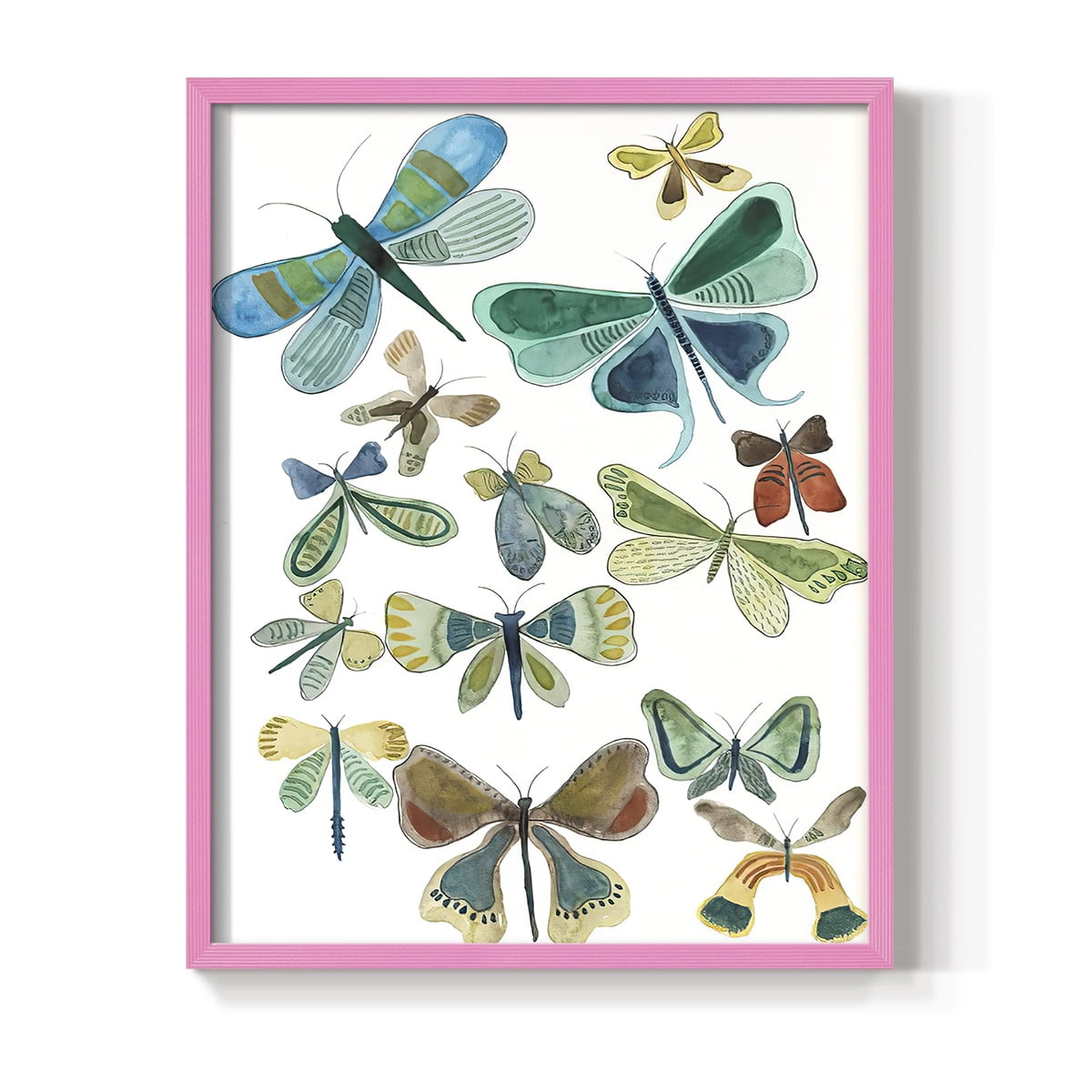 Wings Galore I Framed Print - Solid Wood in Single Picture Frame Solid Wood 2 Framed Print