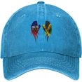 Wings Haitian Haiti and Jamaica Flags Baseball Caps Demin Hat Vintage Trucker Caps New Classic