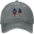 Wings Haitian Haiti and USA American Flag Baseball Caps Demin Hat Vintage Trucker Caps New