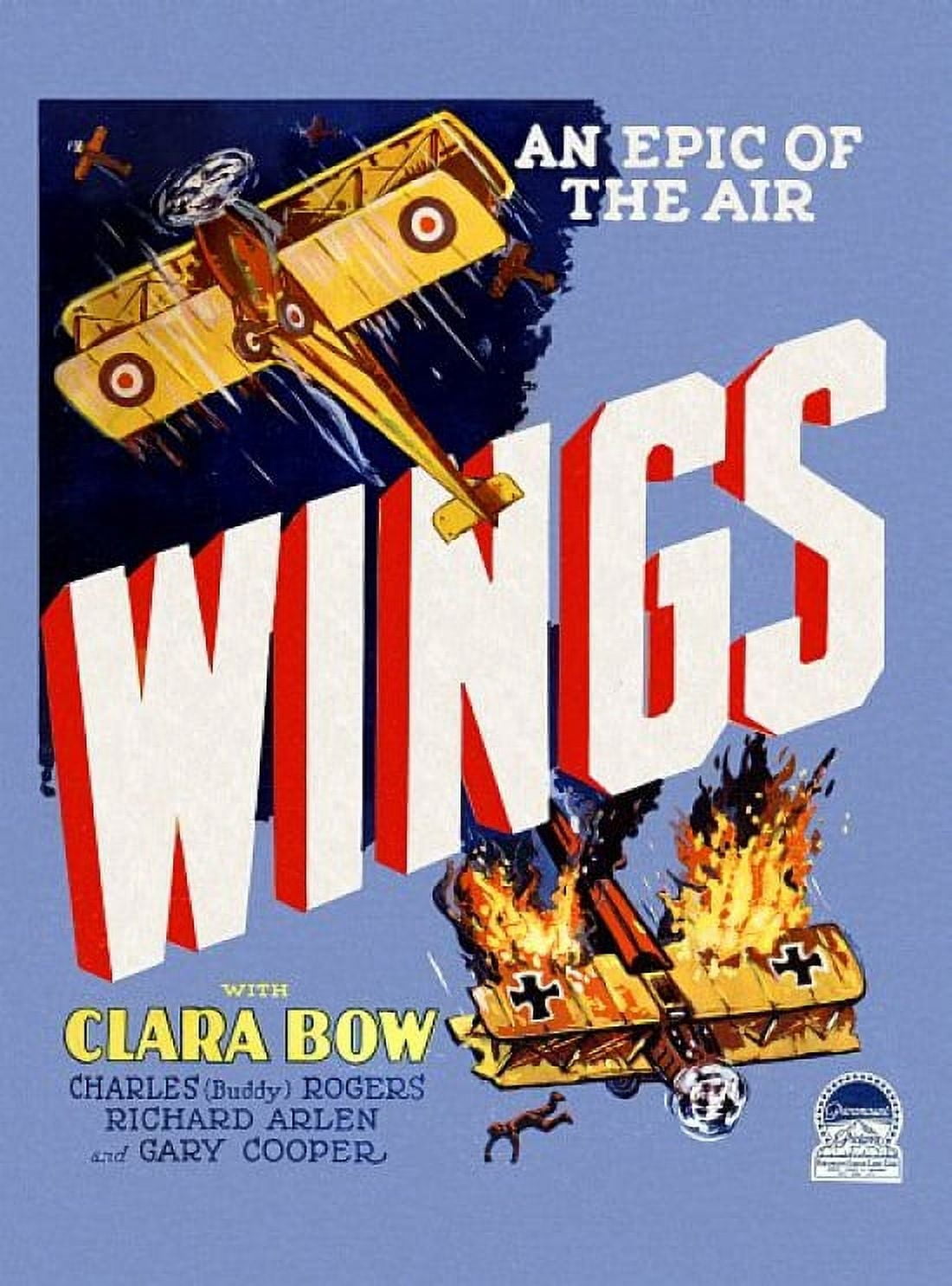 Wings Movie Clara Bow Gary Cooper Canvas Art - (36 x 54)