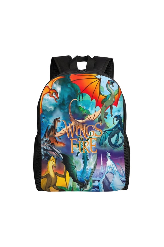 Wings-Of-Dragon Fire Backpack Casual Daypack Large Capacity Travel Work College Back Pack Novelty Computer Bag Laptop Bag
