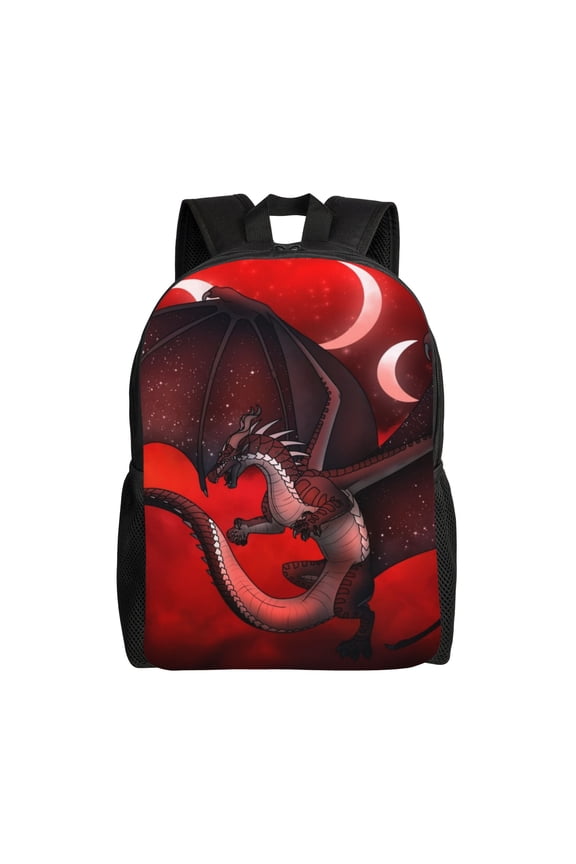 Wings-Of-Dragon Fire Backpack Lightweight Daypack Large Capacity Travel Work College Back Pack Novelty Backpacks Laptop Bag