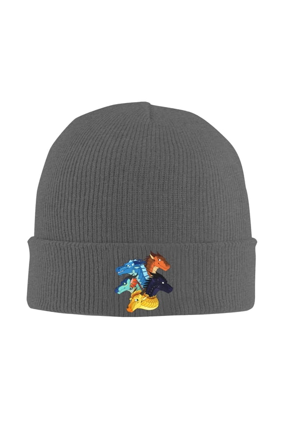 Wings Of Fire Beanie Hat Winter Warm Knit Cuffed Cap For Women Men Deep Heather