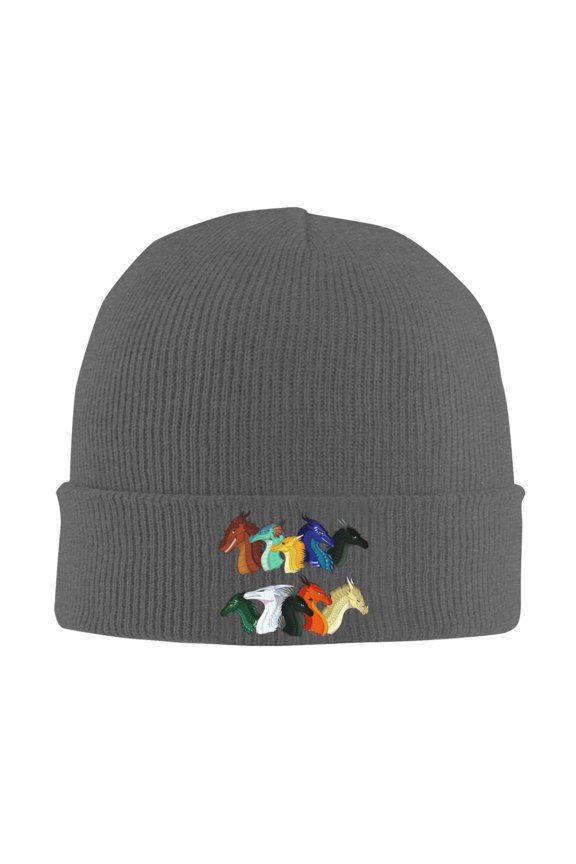 Wings Of Fire Beanie Hat Winter Warm Knit Cuffed Cap For Women Men Deep Heather