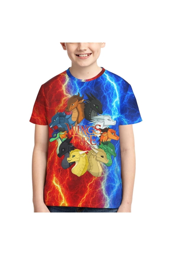 Wings Of Fire Boys Girls T Shirt Kids Short Sleeve Crewneck 3d Printed Graphic Shirts For Kids Youth Small
