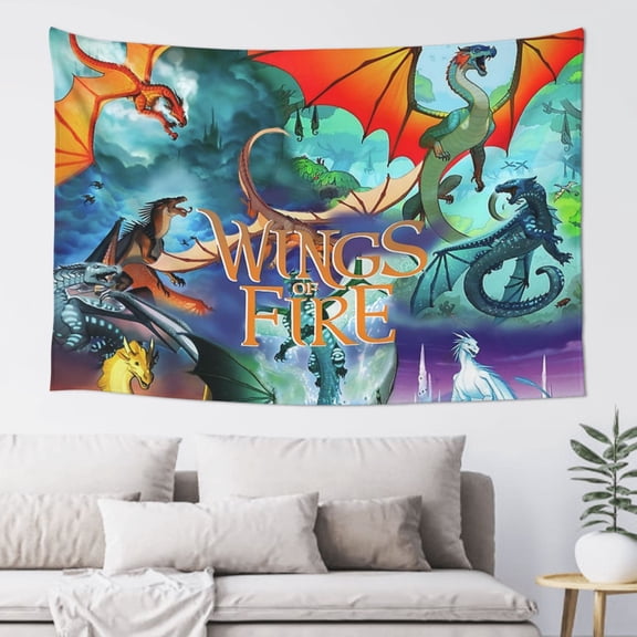 Wings Of Fire Dragon Tapestry Wave Wall Hanging Home Decoration Wall Blanket Dormitory Living Room Bedroom Backdrop Poster (60x40 In)