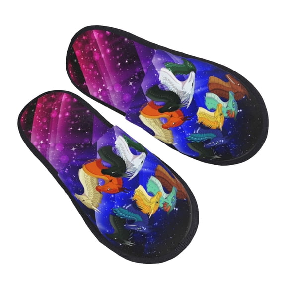 Wings Of Fire Furry Slippers For Men Women Fuzzy House Slippers Winter Anti-Slip Indoor And Outdoor Slip On Shoes Large