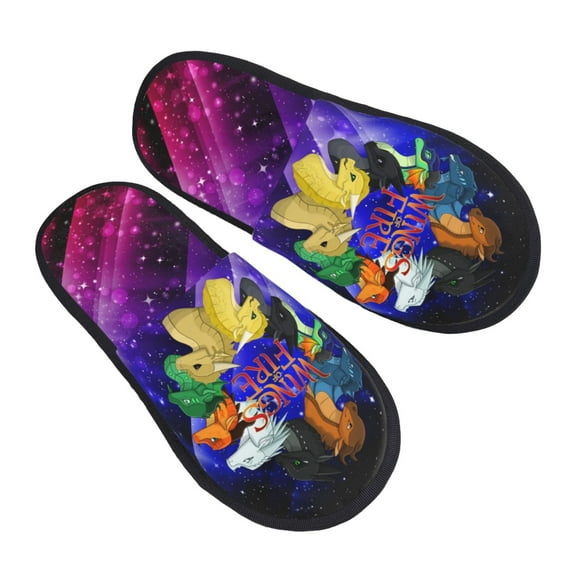 Wings Of Fire Furry Slippers For Men Women Fuzzy House Slippers Winter Anti-Slip Indoor And Outdoor Slip On Shoes Large