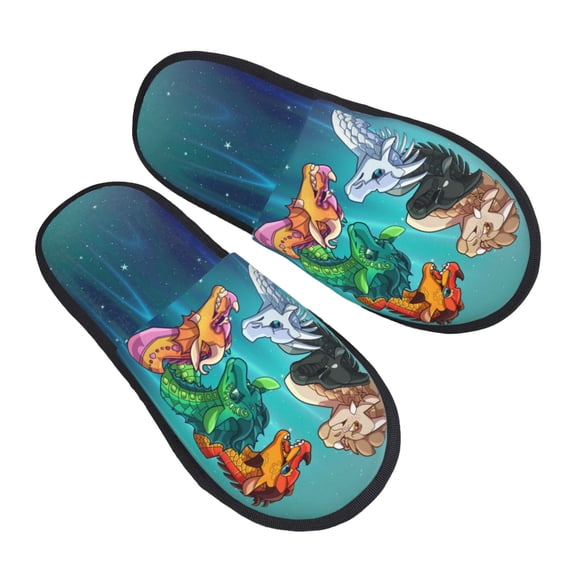 Wings Of Fire Furry Slippers For Men Women Fuzzy House Slippers Winter Anti-Slip Indoor And Outdoor Slip On Shoes Medium