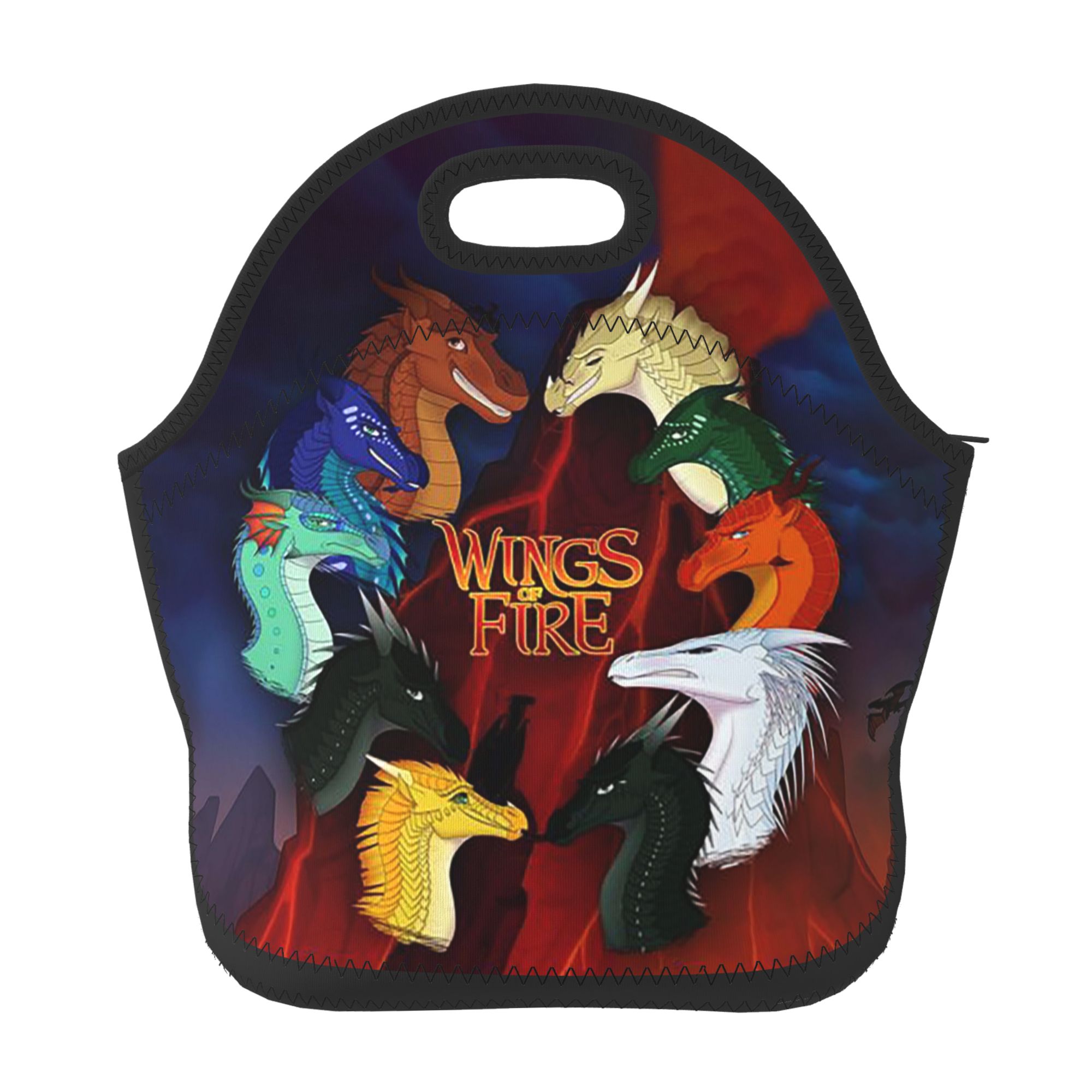 Wings Of Fire Lunch Bag Tote Bag Insulated Neoprene Lunch Box Picnic