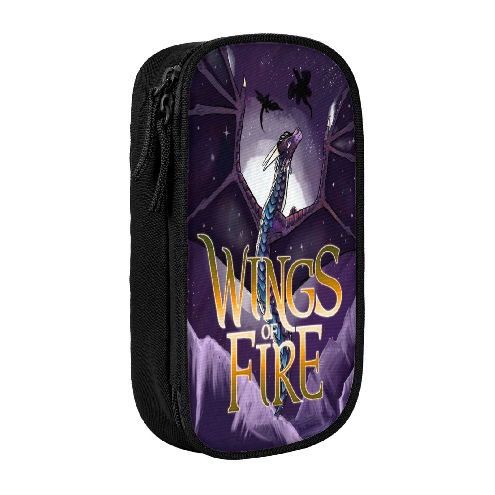 Large Capacity Pen Case With Cute Brooch Pins - 9.4x4.3x3.1 Inch Oxford Fabric Pouch With Handle For Office & School Supplies