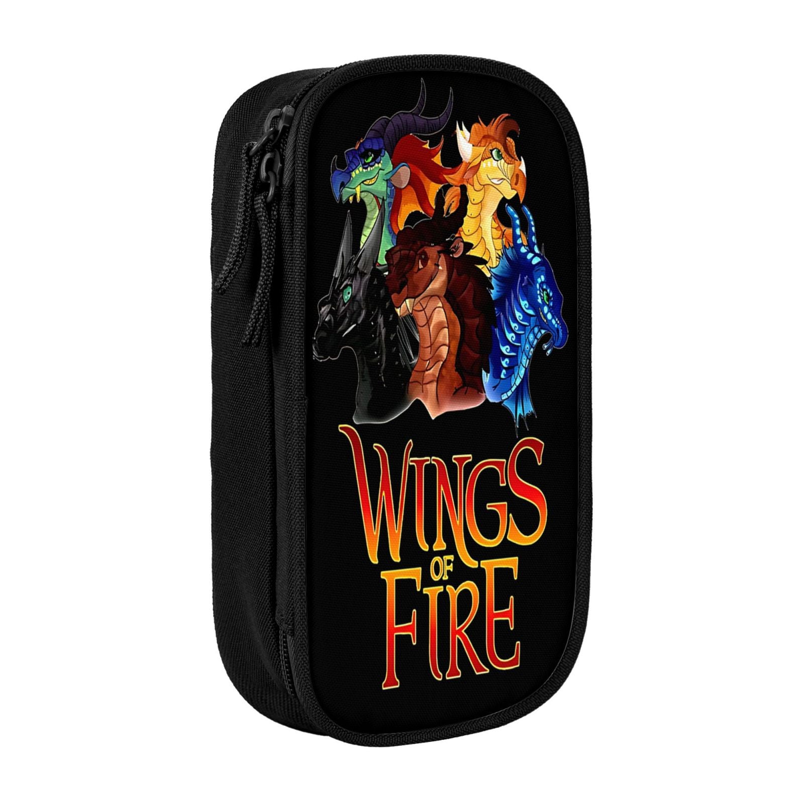 Large Capacity Pen Case With Cute Brooch Pins - 9.4x4.3x3.1 Inch Oxford Fabric Pouch With Handle For Office & School Supplies