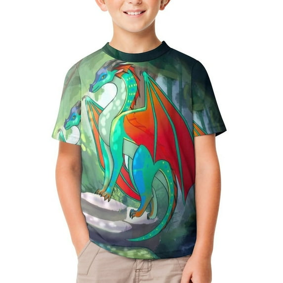 Wings Of Fire WOF Kid's T-Shirt Short Sleeve T-Shirt Tops Summer Tee Shirt for Boys Girls 140CM