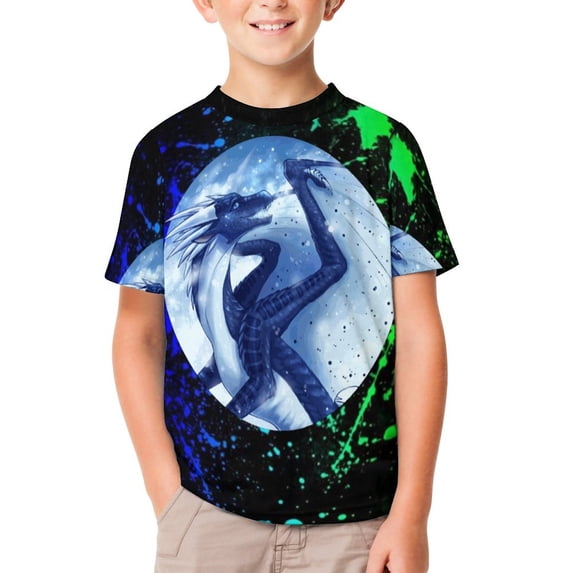 Wings Of Fire WOF Kid's T-Shirt Short Sleeve T-Shirt Tops Summer Tee Shirt for Boys Girls 150CM