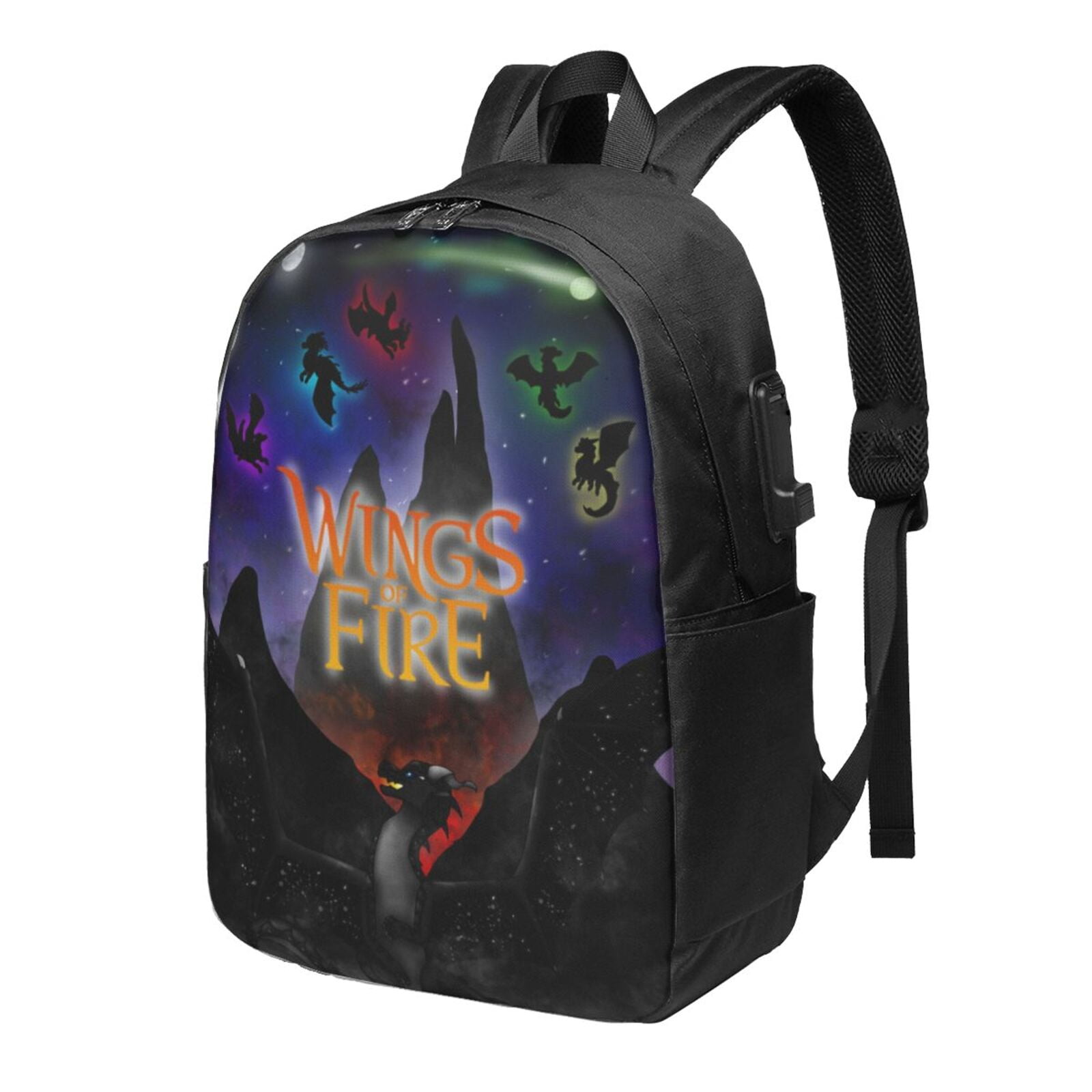 Wings Of Fire Dragon Laptop Backpack School Bag Student Bookbag Travel Daypack Rucksack With USB Headphone Charging Port Walmart