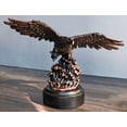 thumbnail image 1 of Wings Of Glory Bald Eagle Swooping Over Water Bronzed Resin Figurine With Base, 1 of 7
