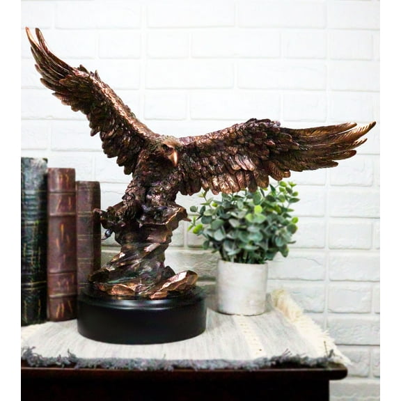 Wings Of Glory King of The Skies Majestic Bald Eagle Soaring Figurine With Base