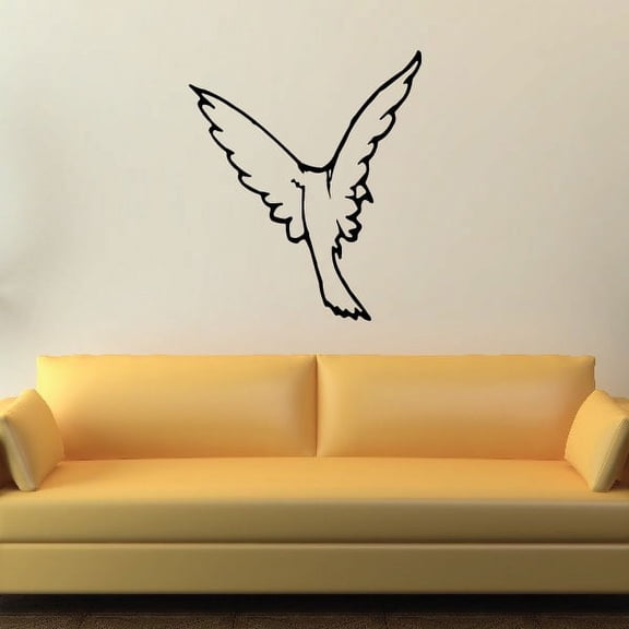 Wings Open Dove Decal - 36 Inches