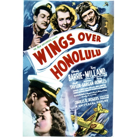 Wings Over Honolulu Featuring Wendy Barrie, Ray Milland 24x36 Movie Poster