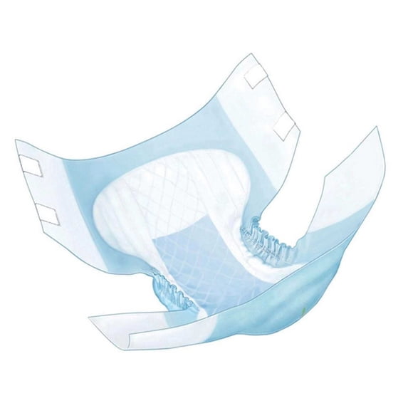 Wings Super Quilted Heavy Absorbency Incontinence Brief Large Pack of 18, White/Blue