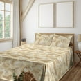 thumbnail image 1 of Ambesonne Wings of Spring Fitted & Flat Sheet with Shams 4 Pcs Set, Butterflies Simple, Calking, Cream Pale Yellow Tan, 1 of 5