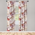 thumbnail image 1 of Wings of Spring Window Curtains, Dreamy Pattern of Delicate Butterfly with Watercolor Spots Back, Lightweight Decor 2-Panel Set with Rod Pocket, Pair of - 28"x84", Dark Coral Cream Plum, by Ambesonne, 1 of 3