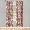 thumbnail image 1 of Wings of Spring Window Curtains, Modern Outline Drawn Delicate Butterfly Pattern on Hues Back, Lightweight Decor 2-Panel Set with Rod Pocket, Pair of - 28"x95", Dark Coral Peach Paprika, by Ambesonne, 1 of 3