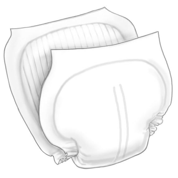 Wings Unisex Incontinence Liner Contoured 14 x 27" 6598B24-, Night-time, 48 Ct