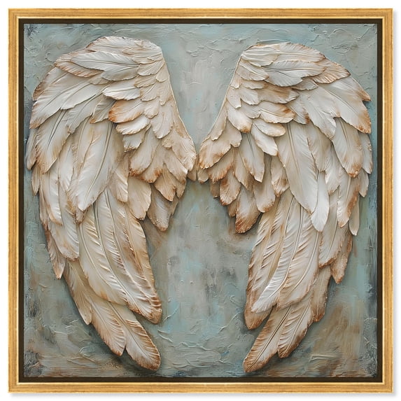 Wings of Ash I Canvas Wings Wall Art by Art Remedy, Gold Frame, 30" x 30"