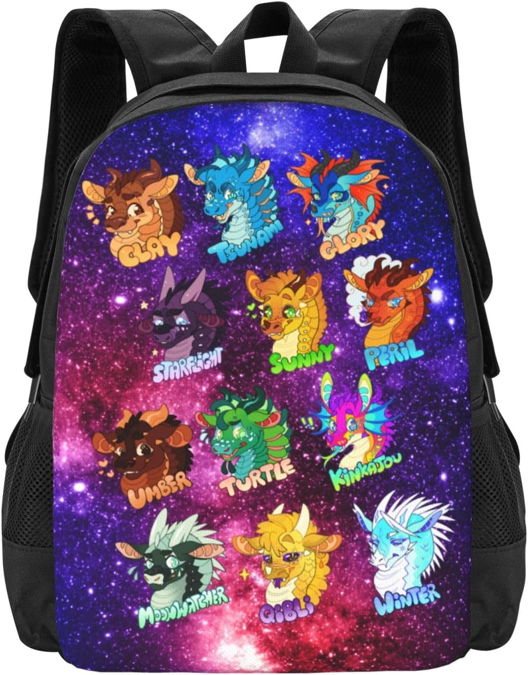 WingsofDragon Fire Backpack,3d Print Laptop Backpack Lightweight