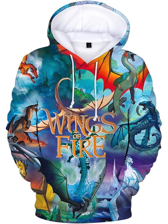 Wings-of-Fire Dragon Hoodie Unisex 3D Novelty Hoodies Graphic Hoodies Pullover Sweatshirts for Men Women