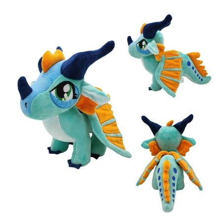 Wings of Fire Dragon Plush Toy - Rainwing Stuffed Animal, Pterosaur Flying Pillow Plushie - Gifts for Fans