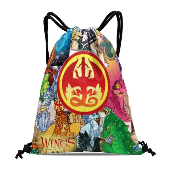 Wings of Fire Fitness Pack:Waterproof, suitable for hiking, yoga, swimming, travel, beach shopping, measuring 15.7*17.7 inches.