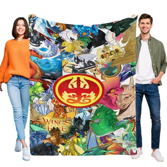 Wings of Fire Flannel Blanket Fun and Cozy Throw Blanket Perfect for Bedroom Playroom or Travel Ideal Gift for Boys and Girls 50"x60"