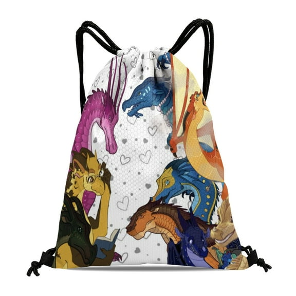 Wings of Fire Hiker and Swimmer Bag:Waterproof and suitable for fitness, yoga, travel, beach, and shopping, measuring 15.7*17.7 inches.
