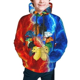Geometry Dash Kids Hoodie 3d Print Sweatshirt Soft Pullover Hooded With Big Pockets Fans Gifts For Boys Or Girls Small Walmart