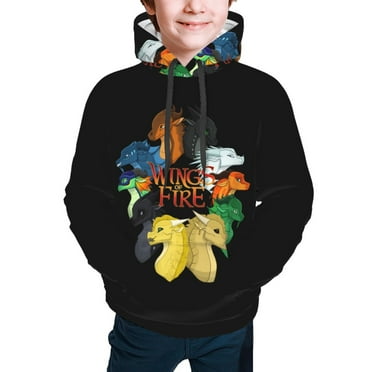 Wings of Fire Hoodies Pullover For Boys Girls 3d Printed Hooded Sweatshirt Long Sleeves Small