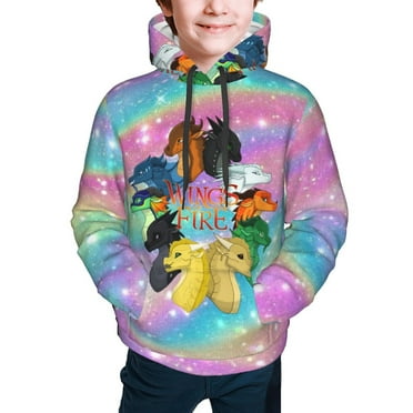 Wings of Fire Hoodies Pullover For Boys Girls 3d Printed Hooded Sweatshirt Long Sleeves Small