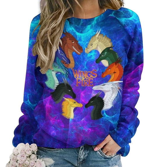 Wings of Fire Hoodies for Women, Fashion 3D Print Pullover Hooded, Unisex Novelty Long Sleeve Sweatshirt, M-5XL