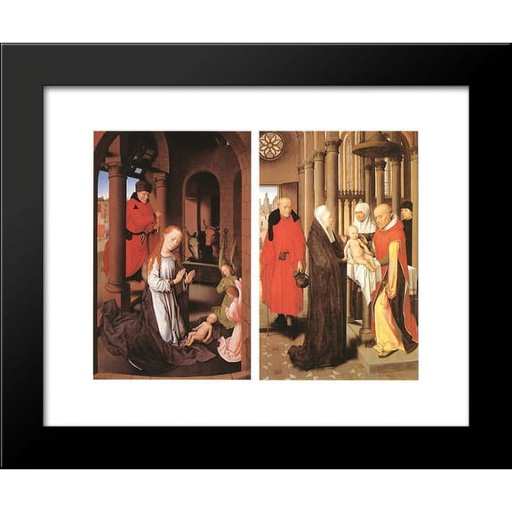 Wings of a Triptych 20x24 Framed Art Print by Memling, Hans